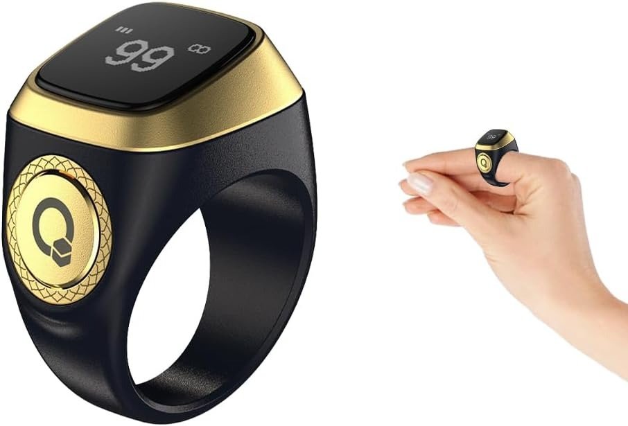 Smart Tasbih Zikr Ring Counter – Digital Bluetooth Tasbih Ring for Prayer & Salah | Islamic Smart Ring UAE