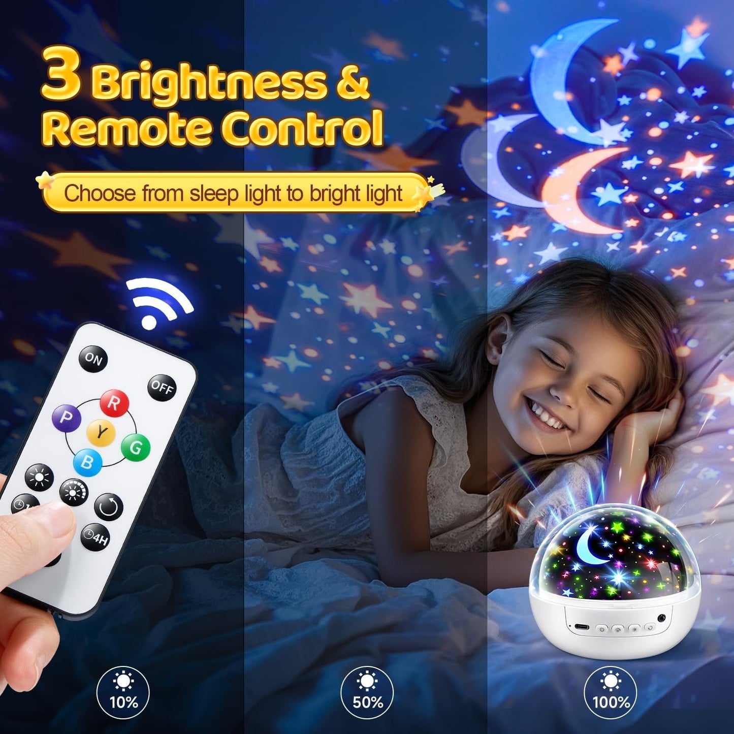 7-in-1 Night Light Projector for Kids – Stars, Dinosaurs & Ocean