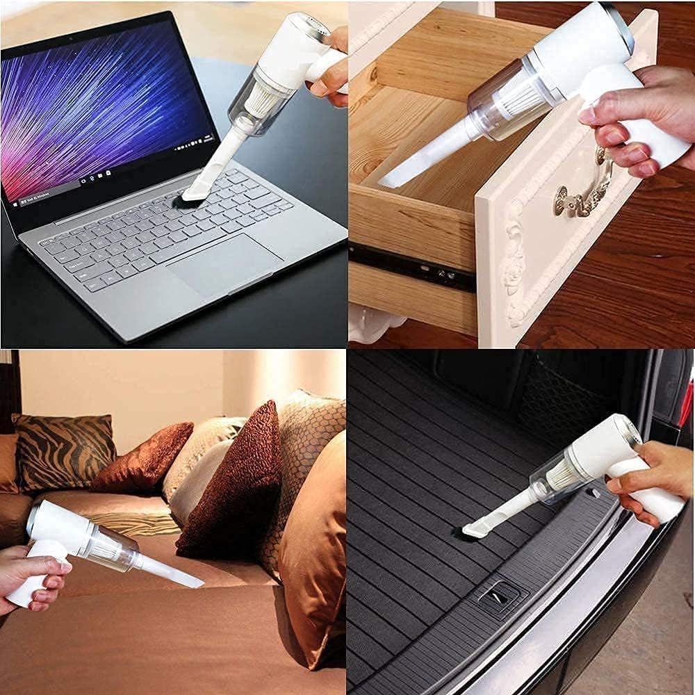 2-in-1 Wireless Vacuum Cleaner – 6000Pa Suction, LED Light | Mini Handheld Vacuum UAE