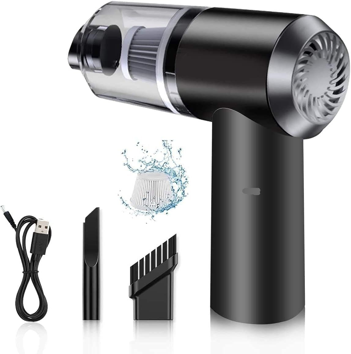 2-in-1 Wireless Vacuum Cleaner – 6000Pa Suction, LED Light | Mini Handheld Vacuum UAE