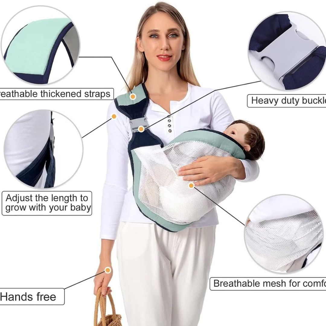 Baby Sling Carrier – Adjustable Lightweight Baby Wrap | حمالة أطفال حديث الولادة إلى طفل