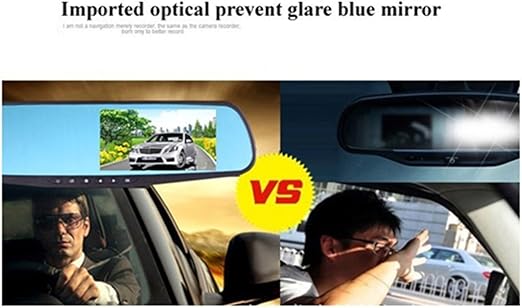 Vehicle Blackbox DVR 1080P Mirror Dash Cam with Rear View Camera