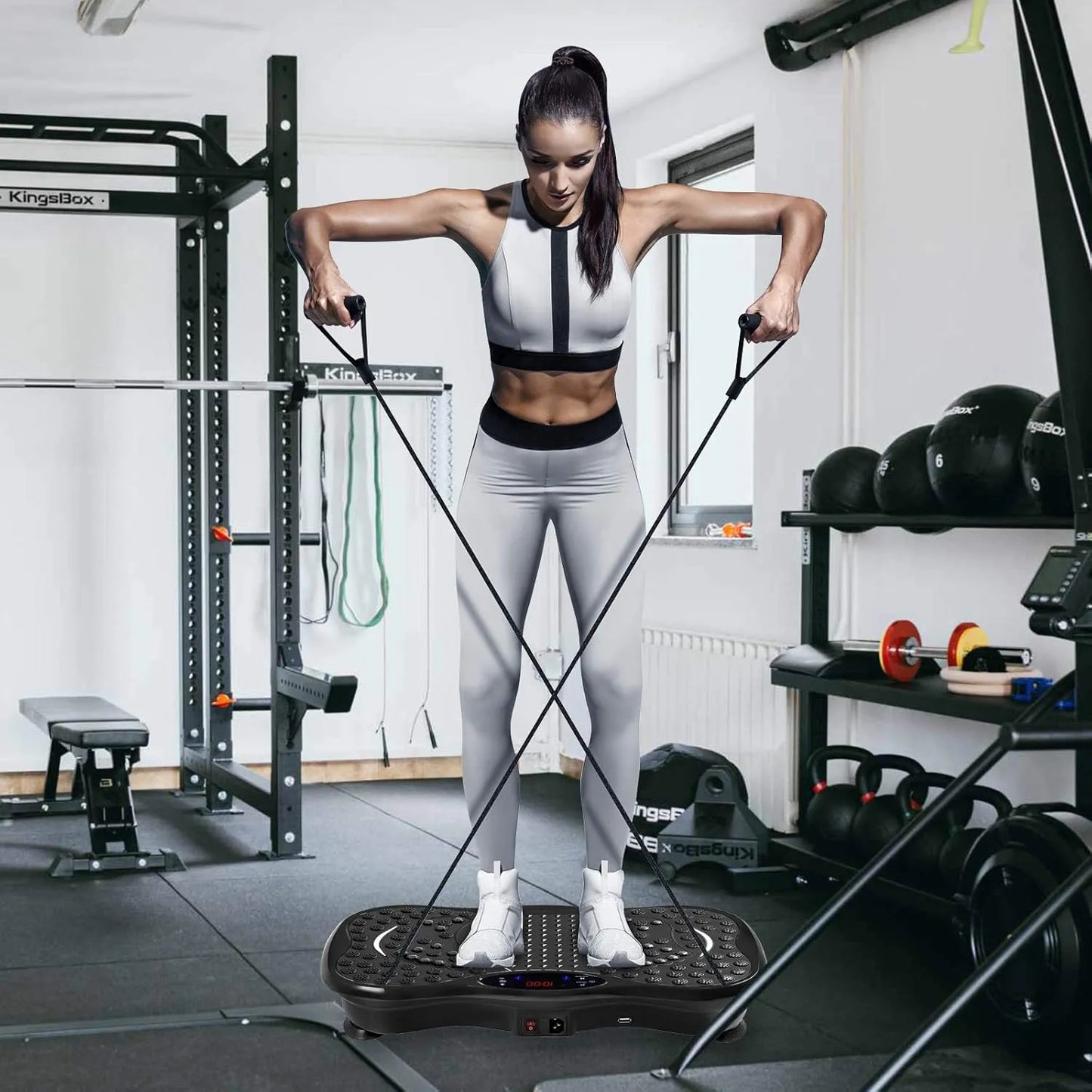 Weight Loss Vibration Machine with 180 Speeds, Bluetooth Music & Full-Body Massage | UAE Fitness Platform