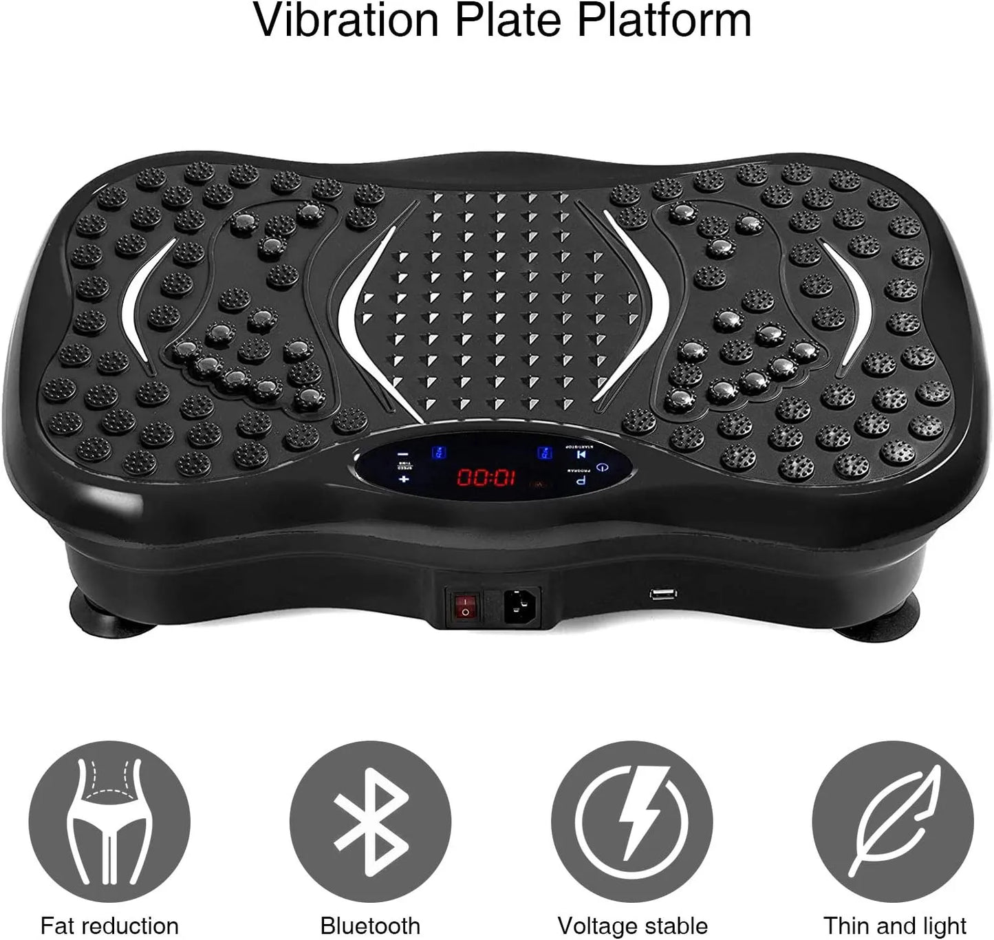 Weight Loss Vibration Machine with 180 Speeds, Bluetooth Music & Full-Body Massage | UAE Fitness Platform
