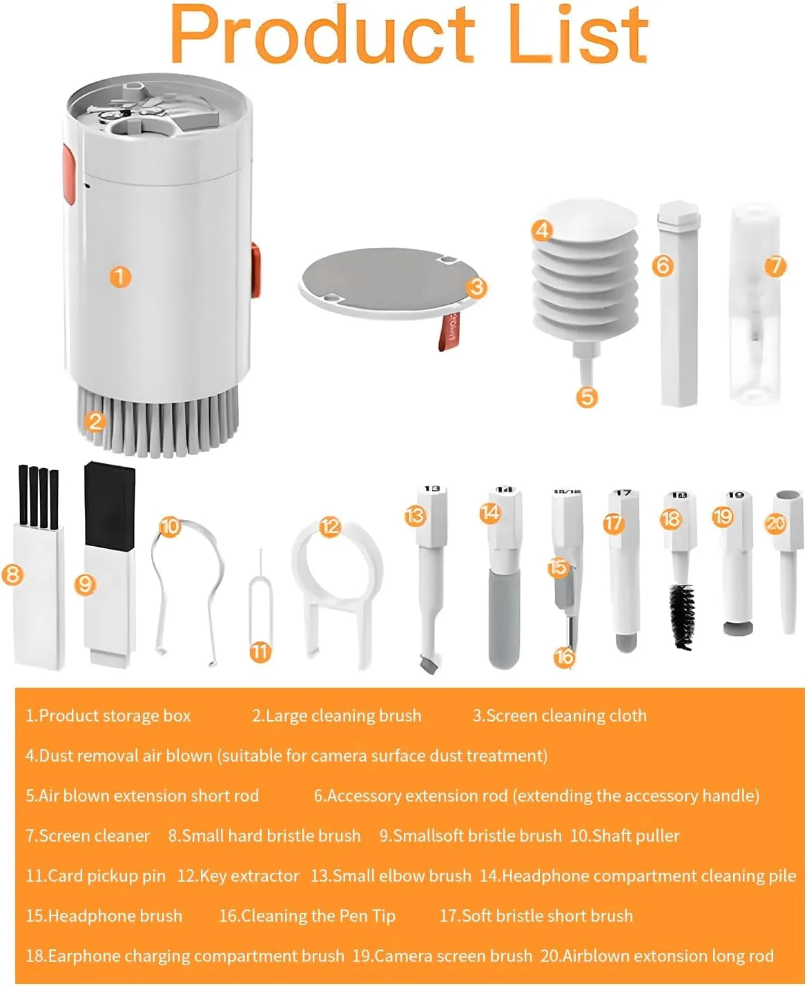 20-in-1 Electronic Cleaning Brush Kit – Professional Tools | Cleaning Kit UAE
