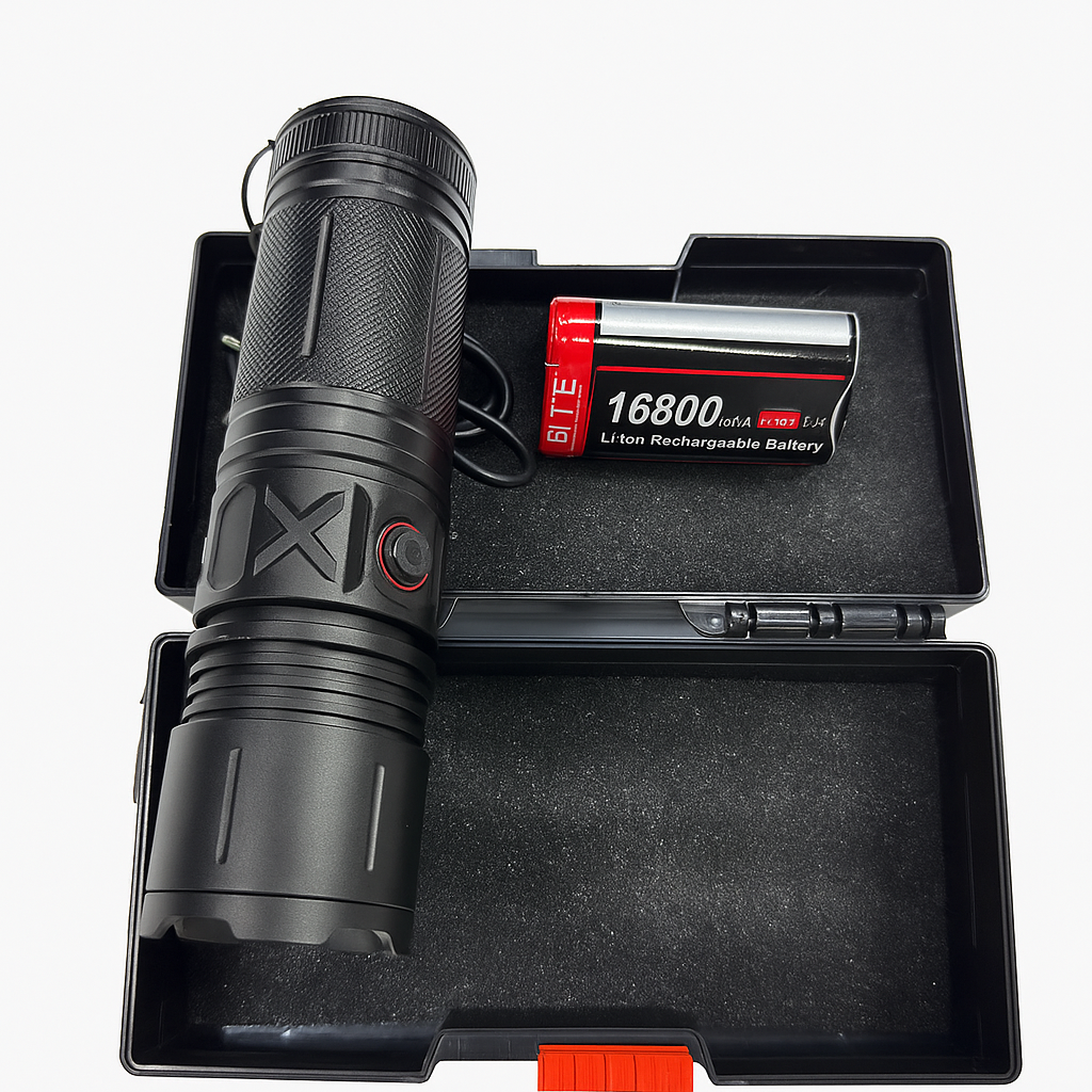 Beilove High-Power Rechargeable LED Flashlight – Ultra-Bright Zoom Beam | Flashlight UAE
