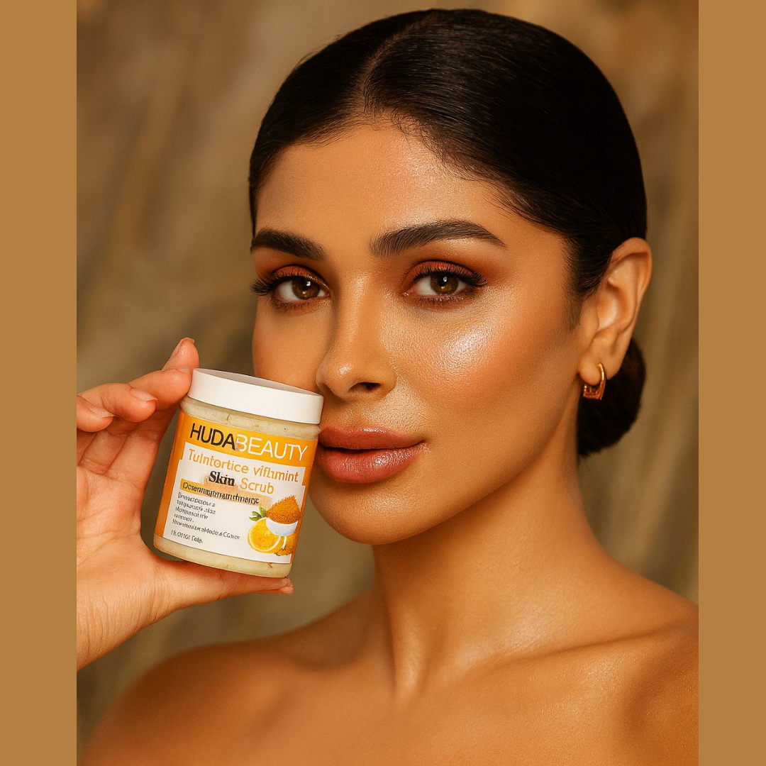Huda Beauty Turmeric + Vitamin C Skin Scrub – Brighten & Glow Naturally