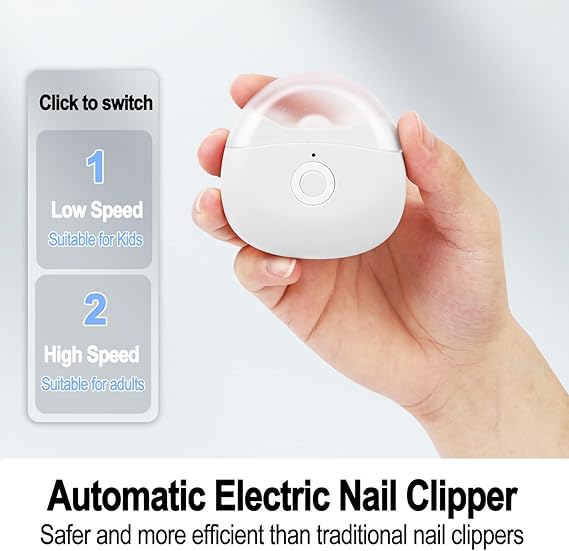 Electric Nail Clipper Automatic Nail Grinder for Children & Adults – USB Rechargeable UAE