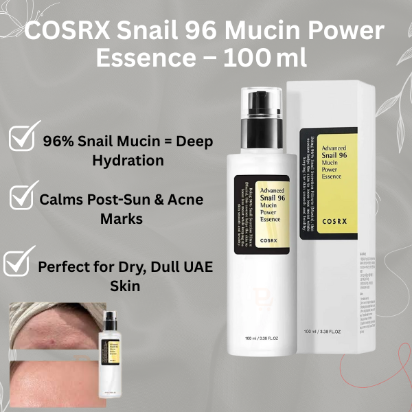 COSRX Snail 96 Mucin Power Essence – 100 ml | Hydrate, Repair & Glow UAE