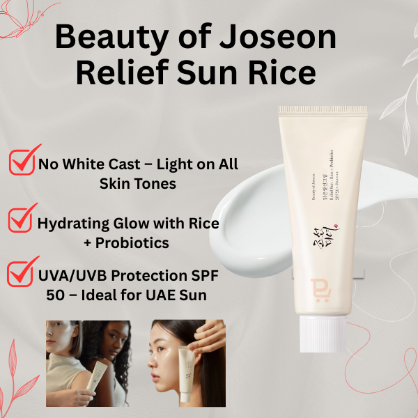 Relief Sun Rice + Probiotics SPF 50+ Sunscreen – Brighten & Protect | 50 ml