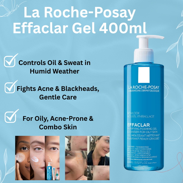 La Roche‑Posay Effaclar Foaming Gel – Oily, Acne‑Prone Skin 400 ml