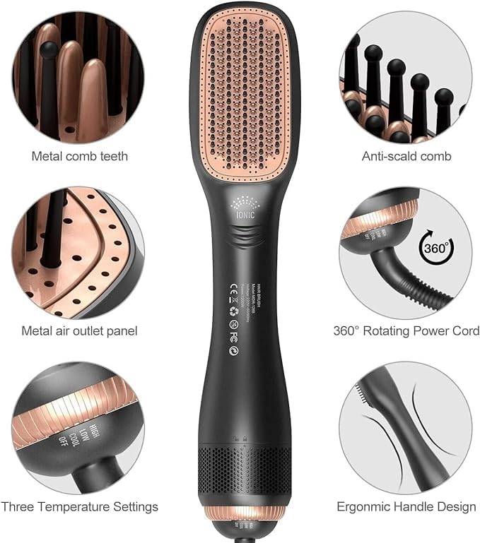 3-in-1 Hair Dryer Brush UAE – Joy Styler with Ionic Tech Smooth • Straighten • Style – All in One Step