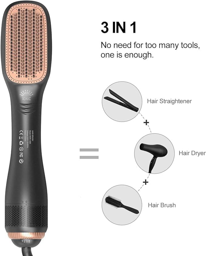 3-in-1 Hair Dryer Brush UAE – Joy Styler with Ionic Tech Smooth • Straighten • Style – All in One Step