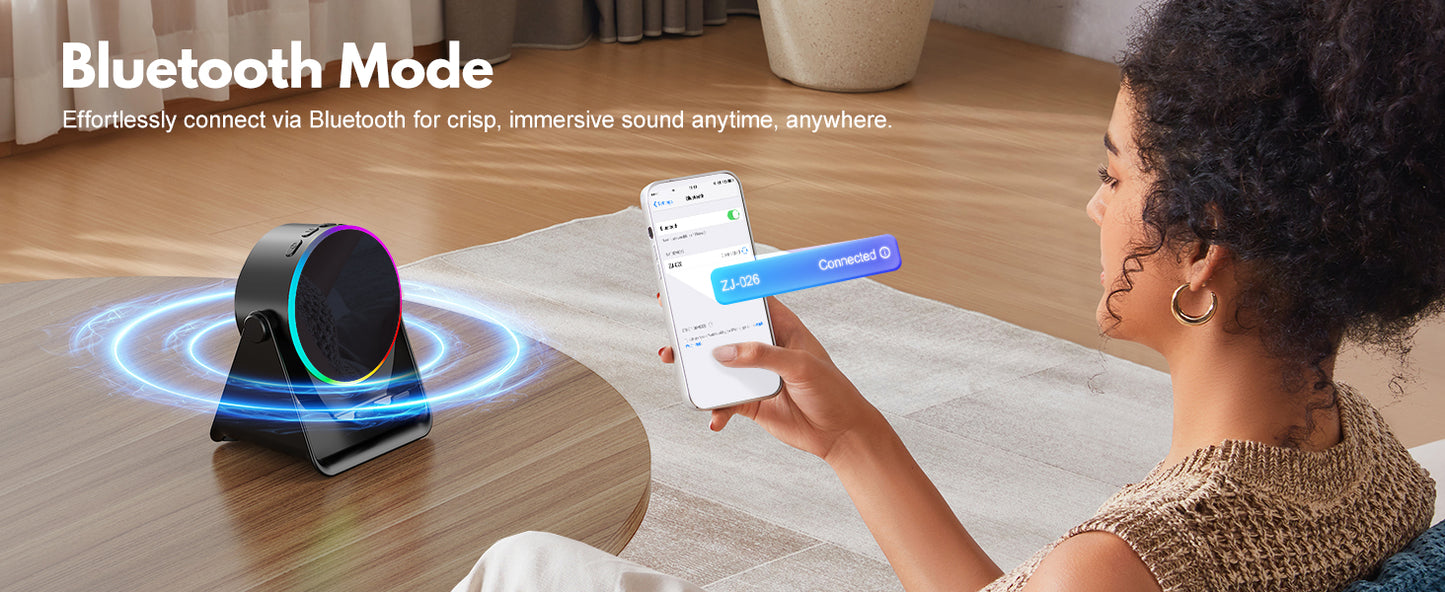 4-in-1 Wireless Induction Bluetooth Speaker with RGB Lights & 360° Phone Stand | UAE Gadget