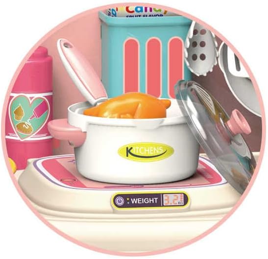 Pink Kitchen Playset for Girls with Sink & 25 Accessories – Pretend Cooking Toys UAE