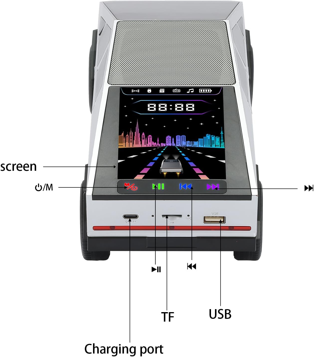 Pickup Truck Bluetooth Speaker | HD Sound, TWS, LED Light UAE