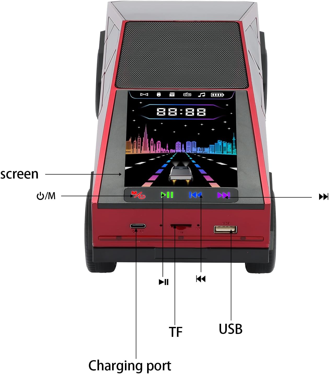 Pickup Truck Bluetooth Speaker | HD Sound, TWS, LED Light UAE