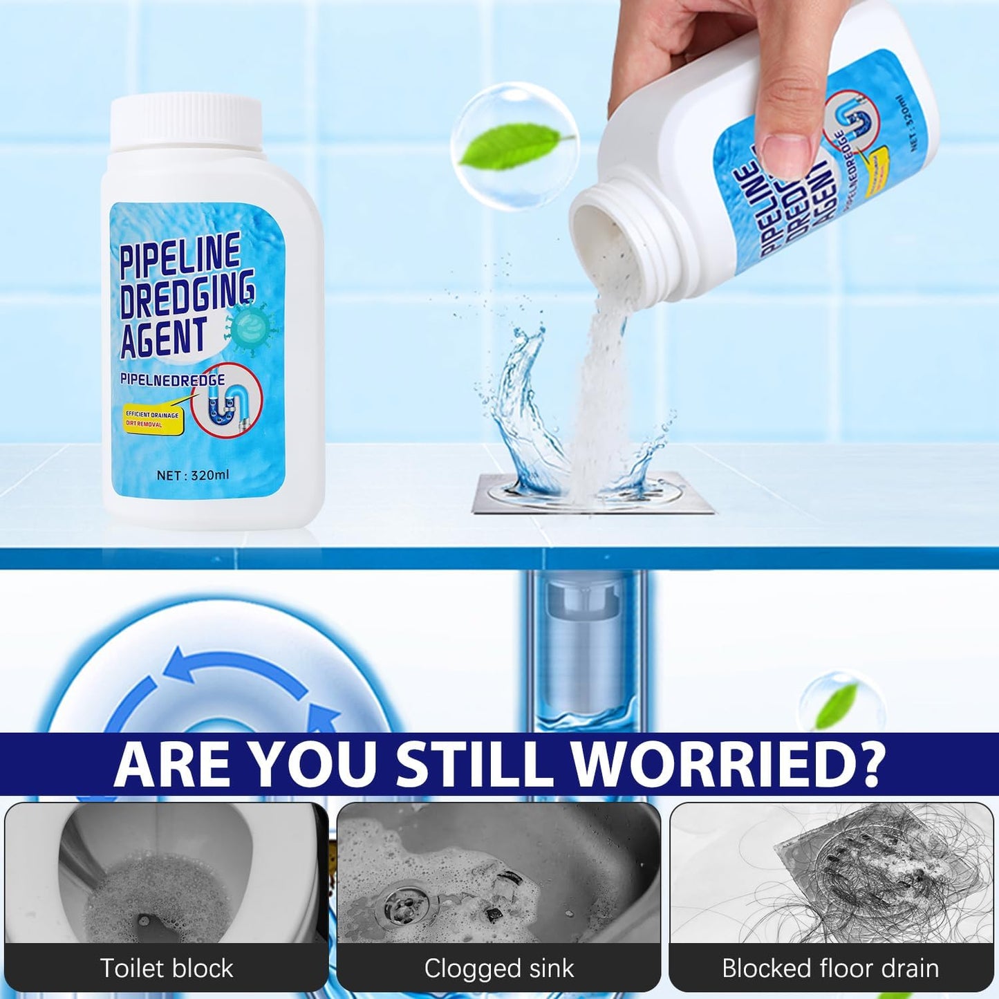 Pipeline Dredging Agent – Powerful Drain Cleaner & Pipe Unblocker Powder UAE
