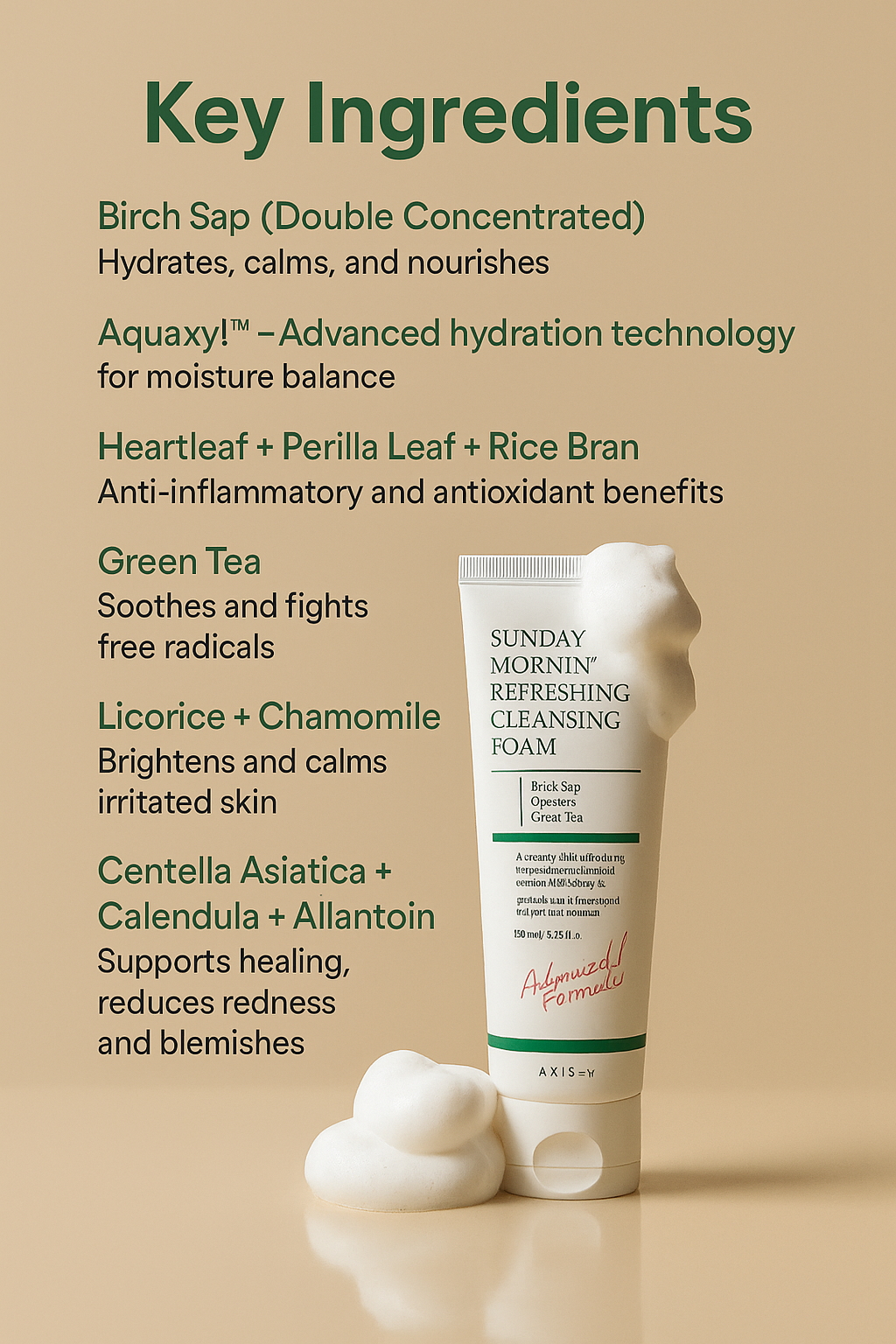 AXIS-Y Sunday Morning Refreshing Cleansing Foam – 120ml