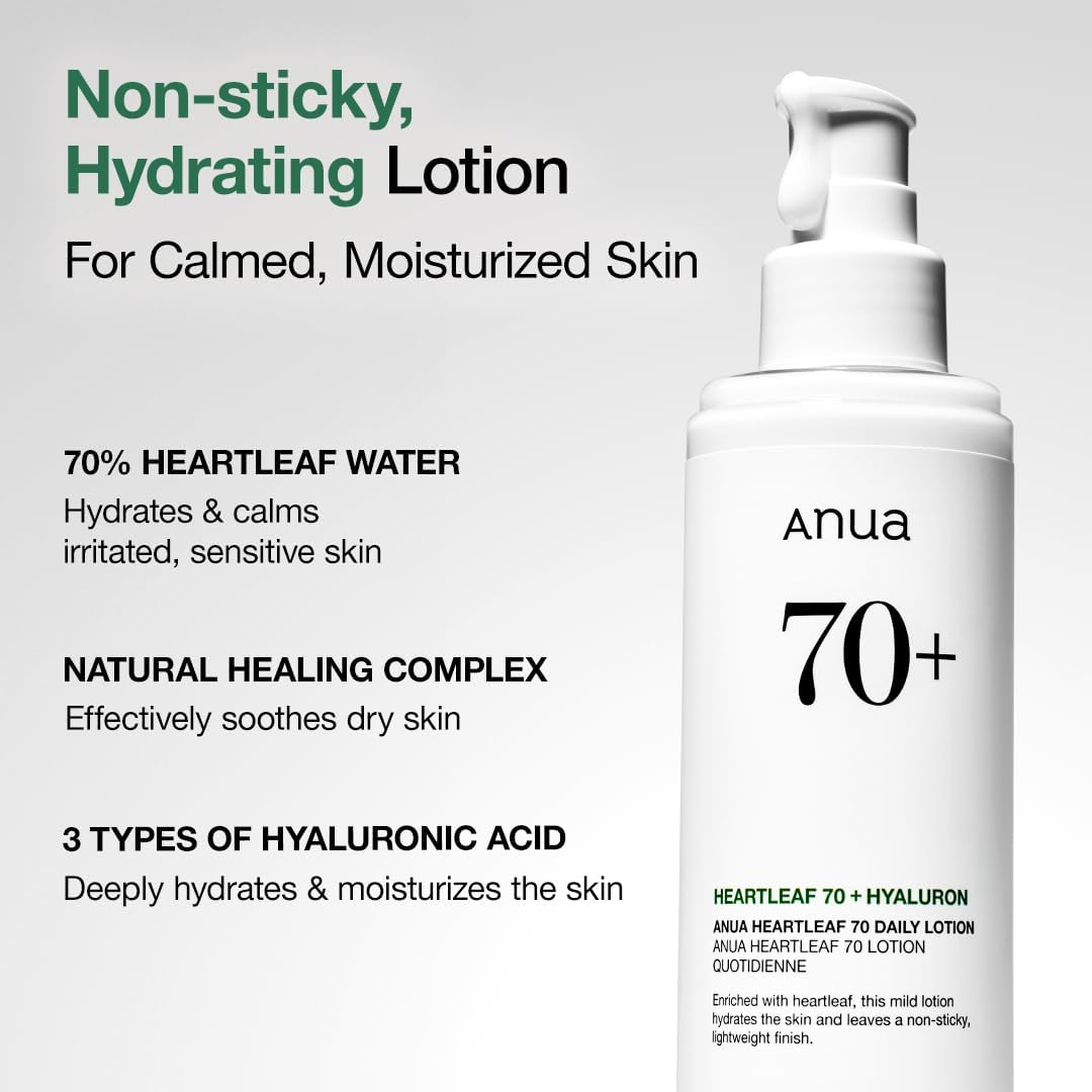Anua Heartleaf 70% Daily Lotion – 200ml (6.76 fl. oz.)