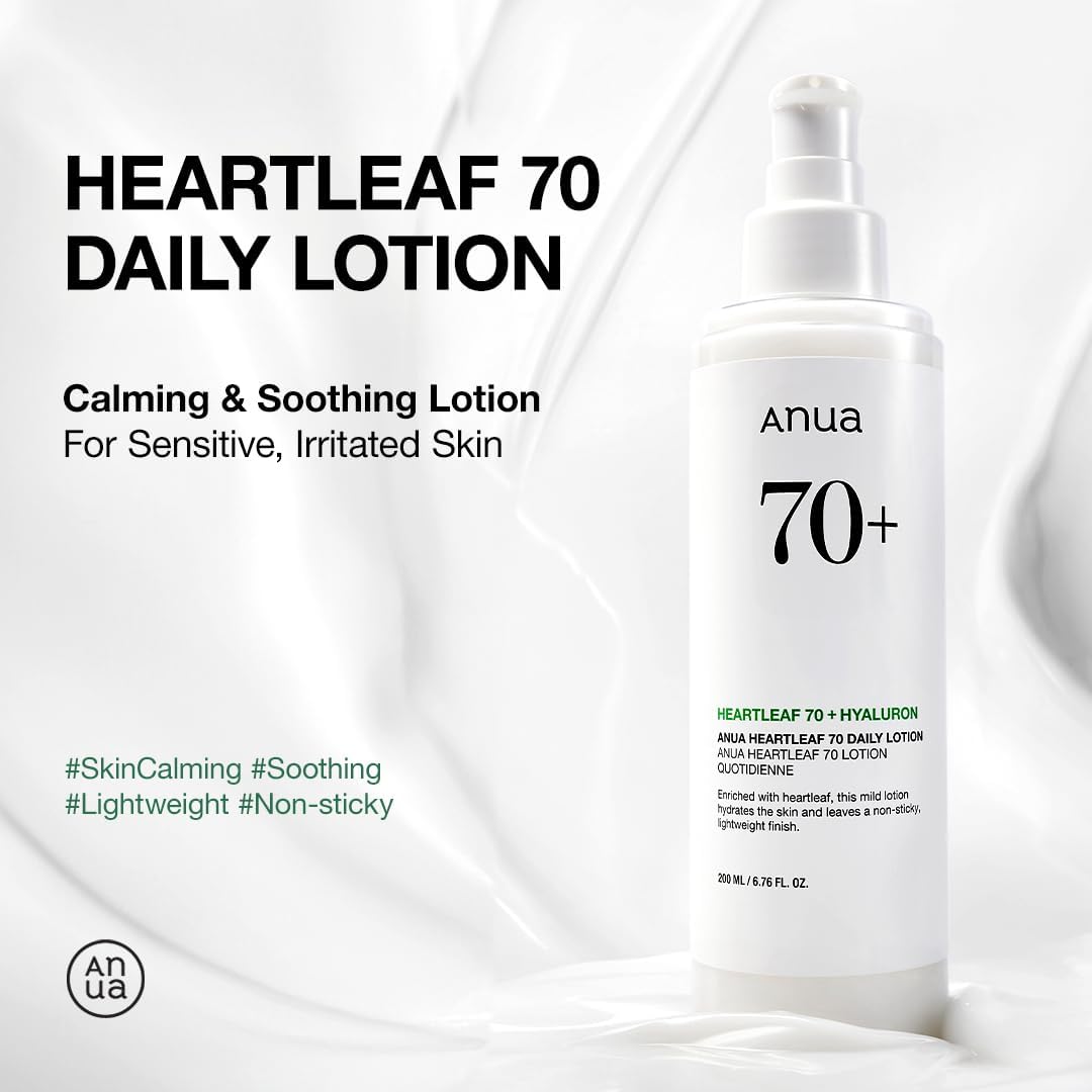 Anua Heartleaf 70% Daily Lotion – 200ml (6.76 fl. oz.)