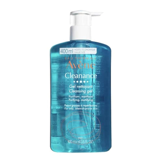 Avène Cleanance Cleansing Gel – Face & Body (400ml Value Size) Gentle Daily Cleanser for Oily, Blemish-Prone Skin