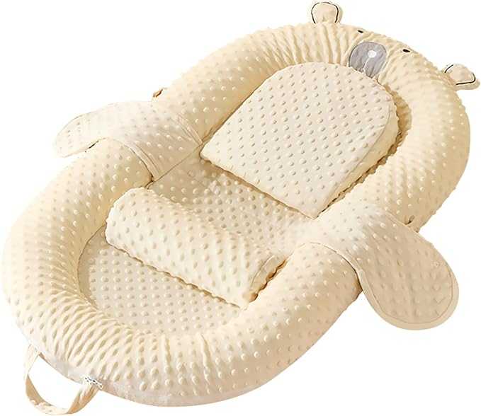 Baby Lounger for Newborns – Reversible Portable Baby Nest with Washable Cover