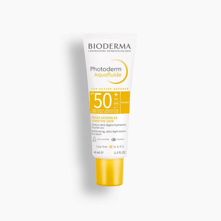 Bioderma Photoderm Aquafluide SPF50+ – 40ml Ultra-Light Daily Sunscreen with 8-Hour Hydration for Sensitive Skin