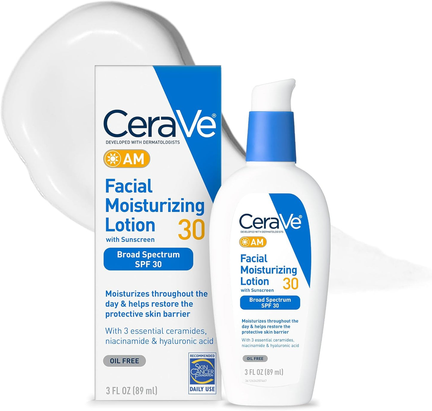 لوشن مرطب للوجه CeraVe AM بعامل حماية من الشمس 30 - 89 مل