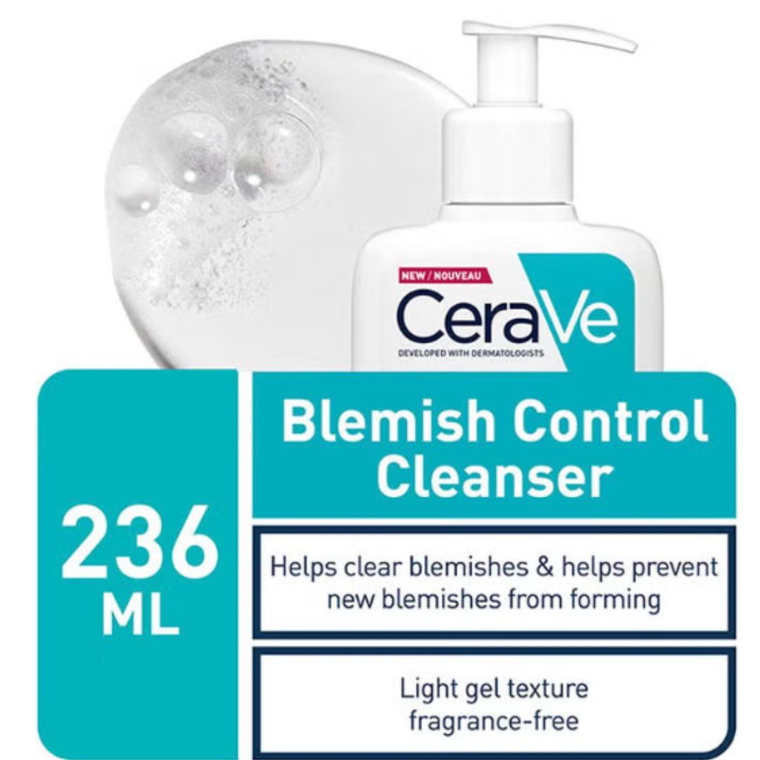 CeraVe Blemish Control Cleanser 236 ml – Acne Face Wash with 2% Salicylic Acid