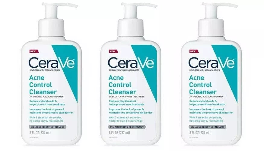 CeraVe Acne Control Cleanser – 237ml Deep Cleanse, Clearer Skin Stronger Barrier