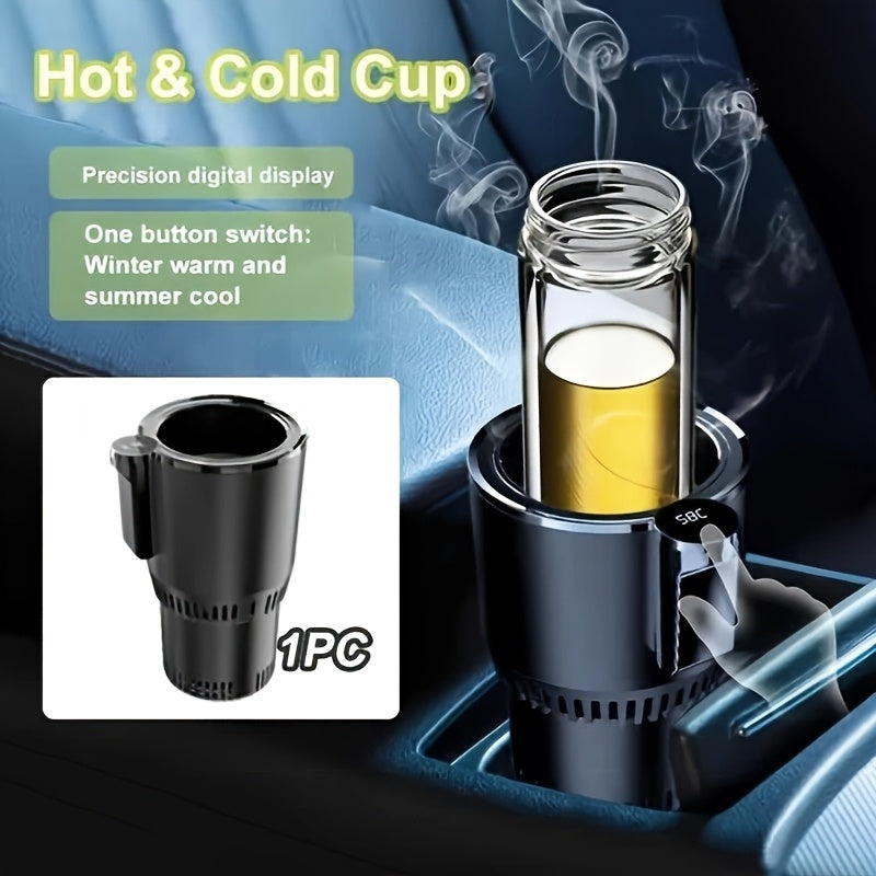 2-in-1 Car Cup Cooler & Warmer UAE | Fast Cooling -3°C & Heating 65°C | Portable 12V Mini Drink Holder for Coffee, Milk, Cola & Beer – Travel & Office Use KSA