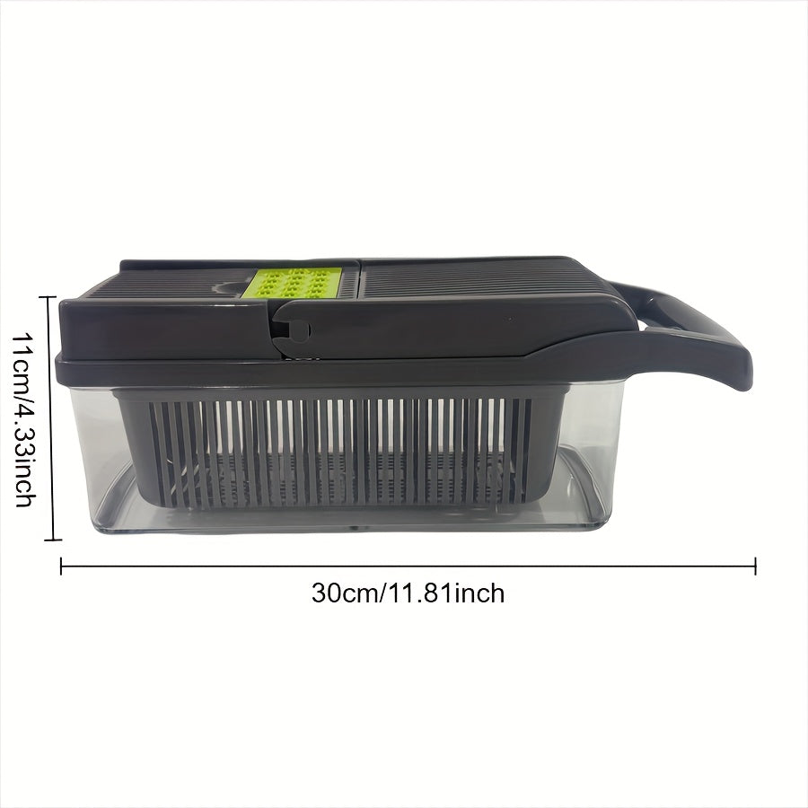 14-in-1 Multifunctional Food Chopper UAE – Vegetable & Onion Slicer, Dicer, Cutter with 8 Blades & Container