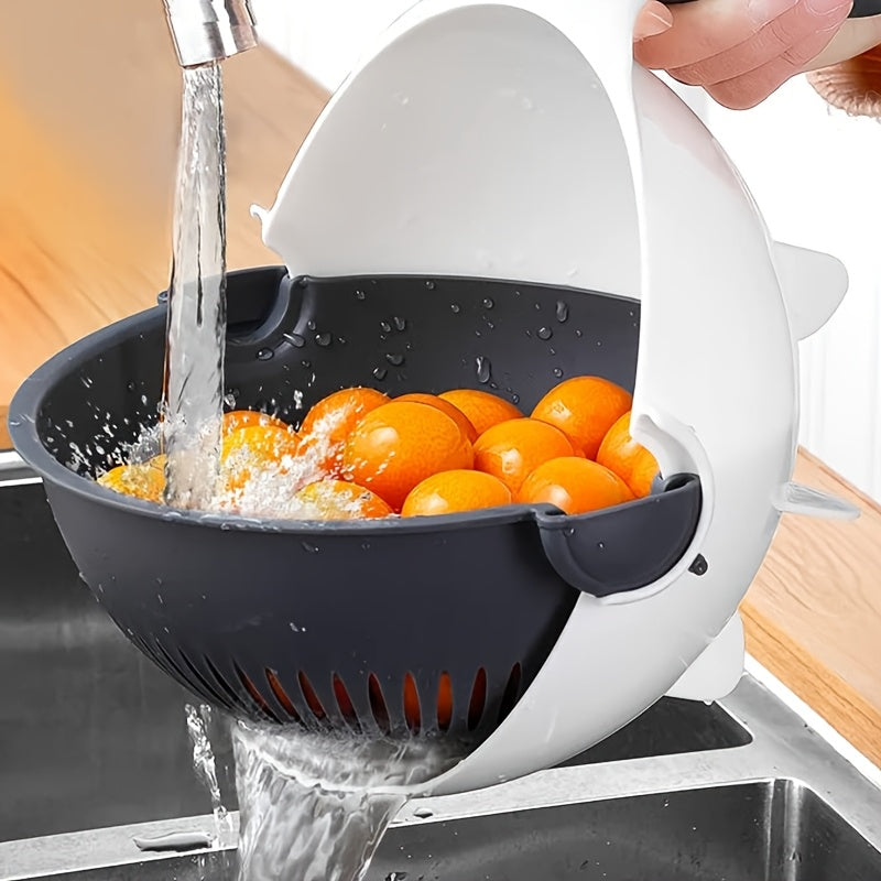 Pickzaar 9-in-1 Vegetable Cutter with Drain Basket | Multi-Functional Slicer, Dicer & Grater – Stainless Steel Blades, Compact Kitchen Tool