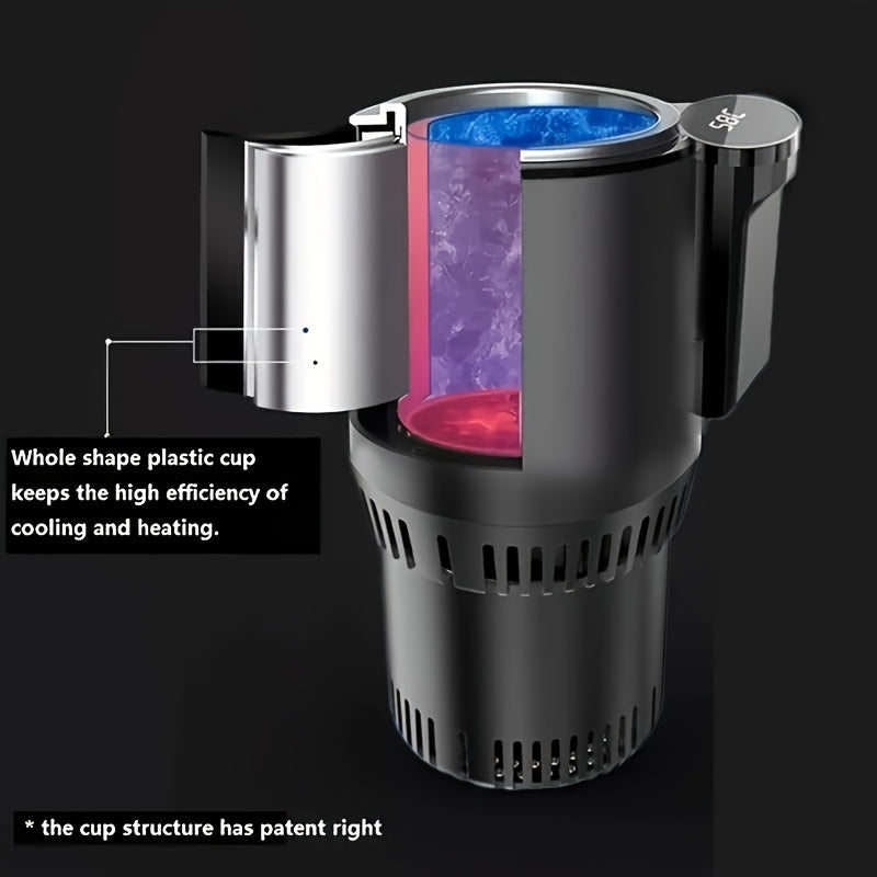 2-in-1 Car Cup Cooler & Warmer UAE | Fast Cooling -3°C & Heating 65°C | Portable 12V Mini Drink Holder for Coffee, Milk, Cola & Beer – Travel & Office Use KSA