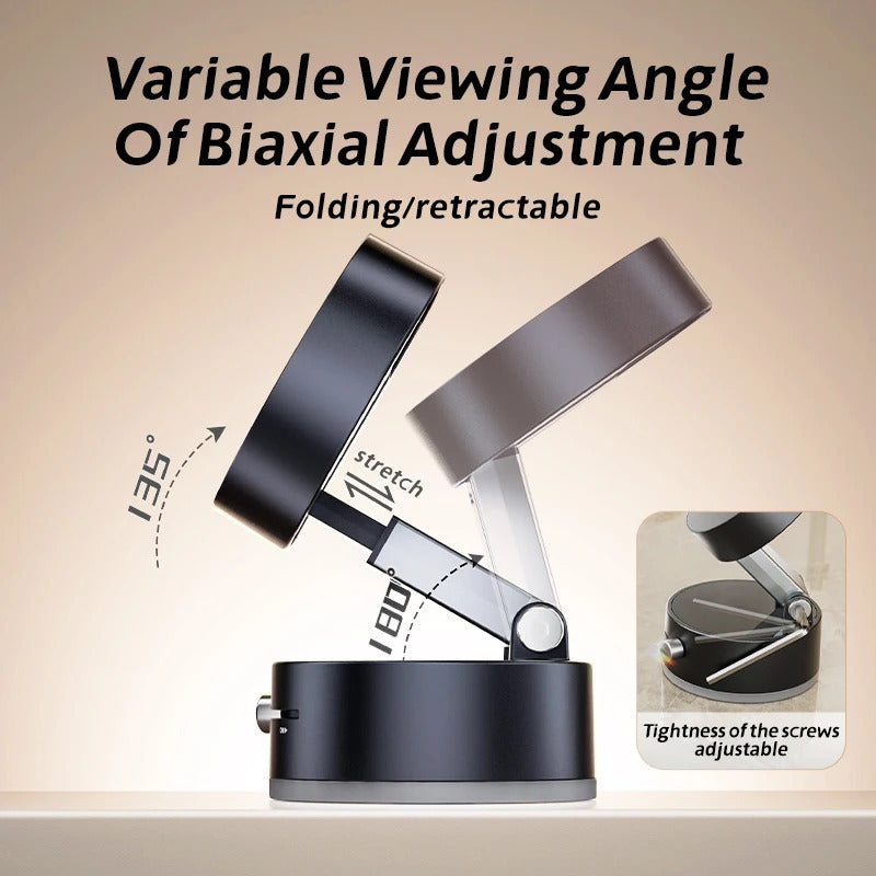 Vacuum Magnetic Car Phone Holder | 360° Rotatable Foldable Suction Mount | Retractable Dashboard & Windshield Holder for All Smartphones