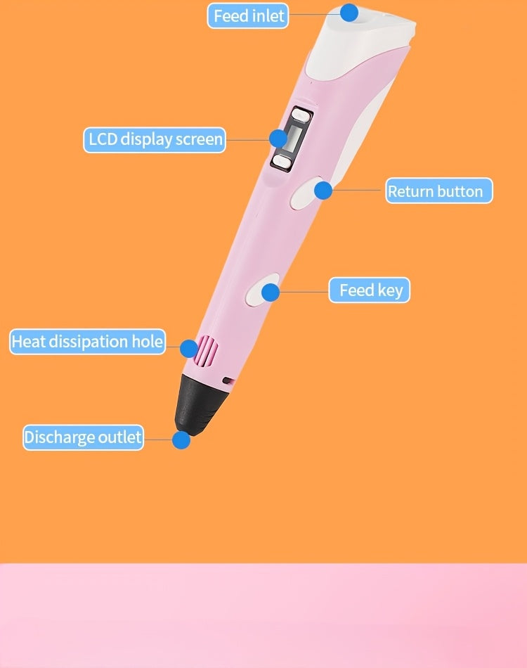 3D Printing Pen with LCD Screen | DIY Drawing & Craft Doodle Tool for Kids & Adults UAE
