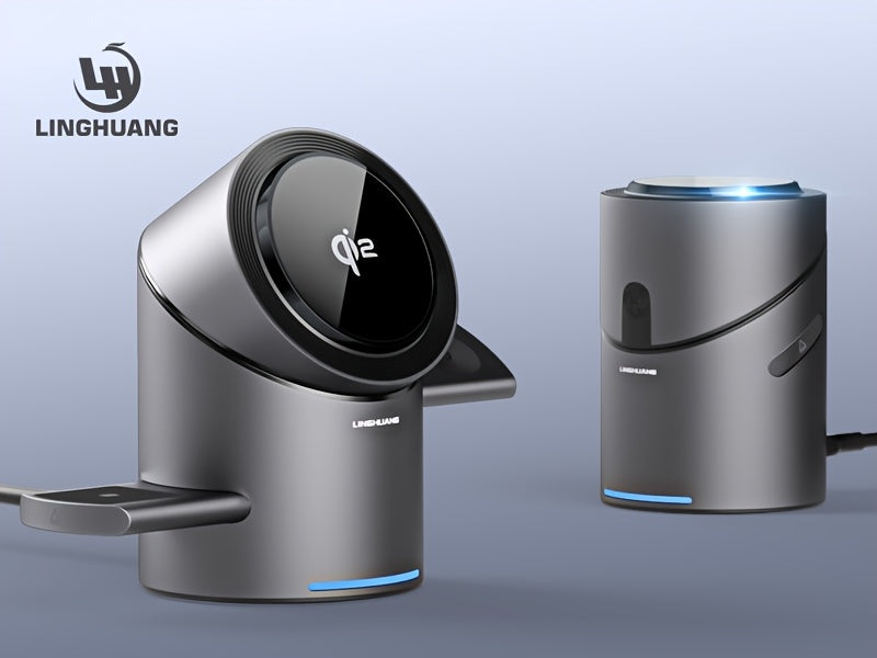 3-in-1 MagSafe Wireless Charging Station | Qi2 15W Fast Charger for iPhone, Watch & AirPods | Foldable, Auto-Rotating & Travel-Ready