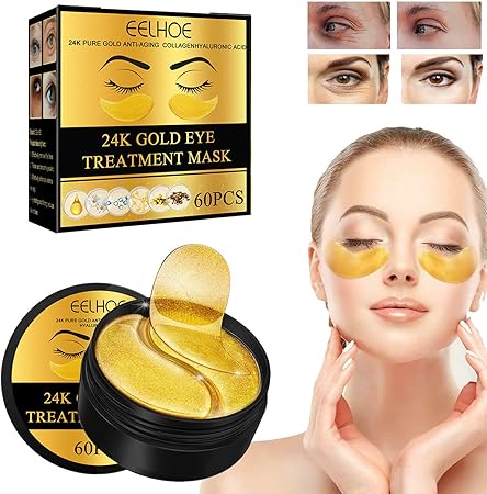 EELHOE 24K Gold Eye Mask – 60 Pcs (30 Pairs)