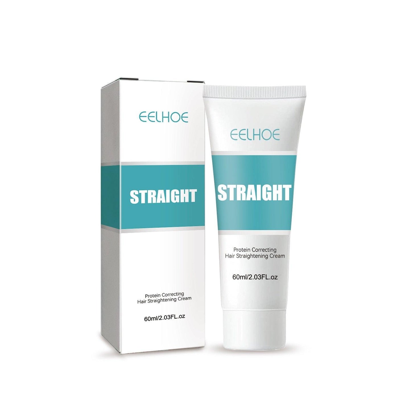 EELHOE Hair Straightener Cream – 60ml Protein-Powered Smoothing Cream for All Hair Types