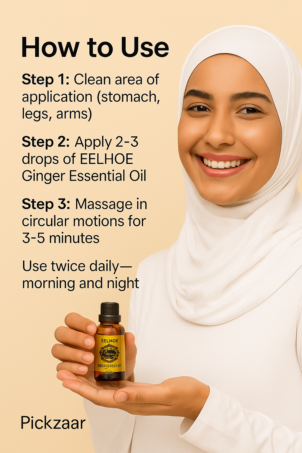 EELHOE Belly Drainage Ginger Essential Oil – 30ml Relieve, Relax & Reshape – Naturally