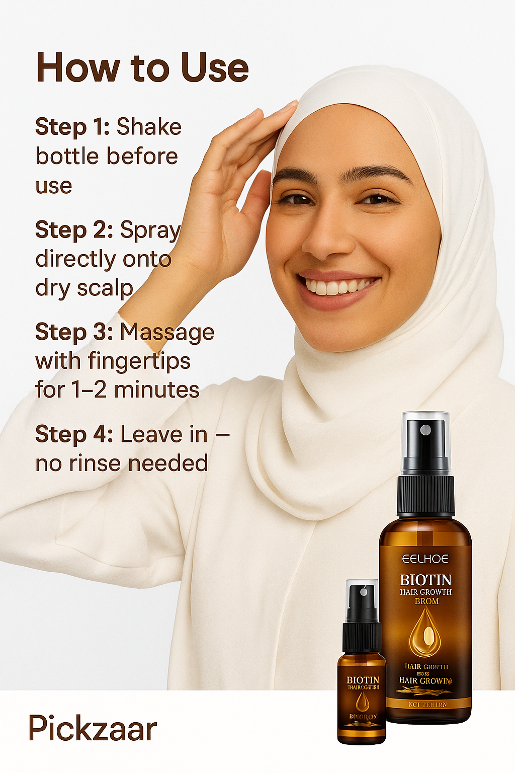 EELHOE Biotin Hair Spray – 30ml Compact Power for Hair Repair & Growth Boost