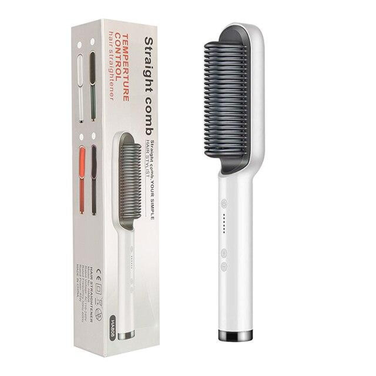 Kskin Hair Straightener Brush – Fast Heat, Anti-Scald Ionic Comb