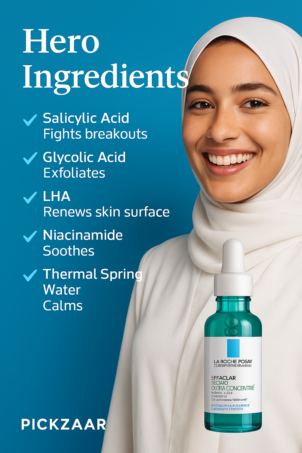 La Roche-Posay Effaclar Ultra Concentrated Serum – 30ml Refine Texture Clear Blemishes Smooth Overnight