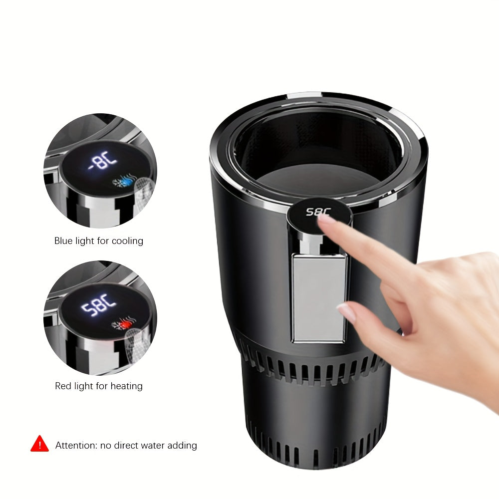 2-in-1 Car Cup Cooler & Warmer UAE | Fast Cooling -3°C & Heating 65°C | Portable 12V Mini Drink Holder for Coffee, Milk, Cola & Beer – Travel & Office Use KSA