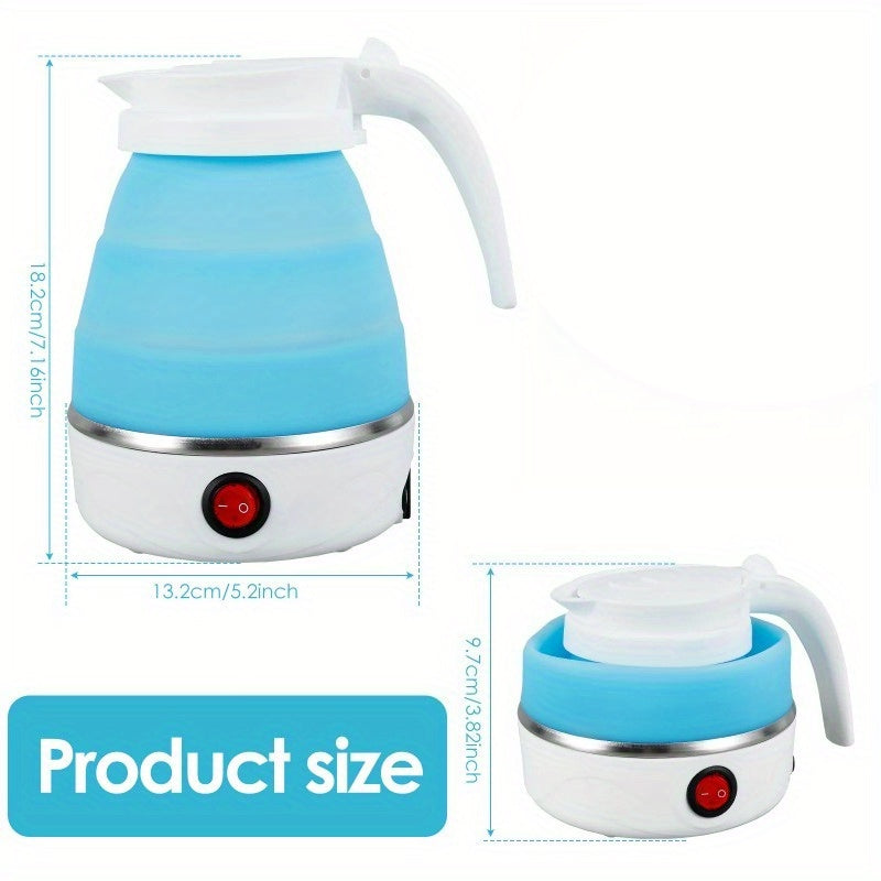 Portable Foldable Electric Kettle 600 ml – Quick-Boil Travel Kettle, Dual-Voltage