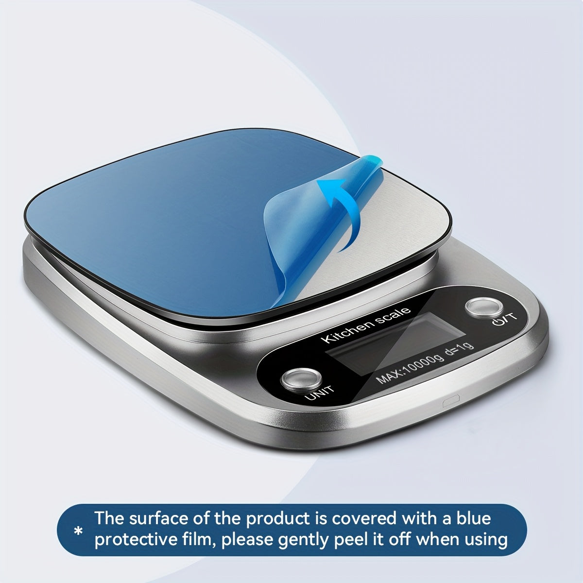 Pickzaar High Precision Digital Kitchen Scale – 10kg Capacity, Stainless Steel, LED Display, Multi-Unit Food Scale for Cooking & Baking