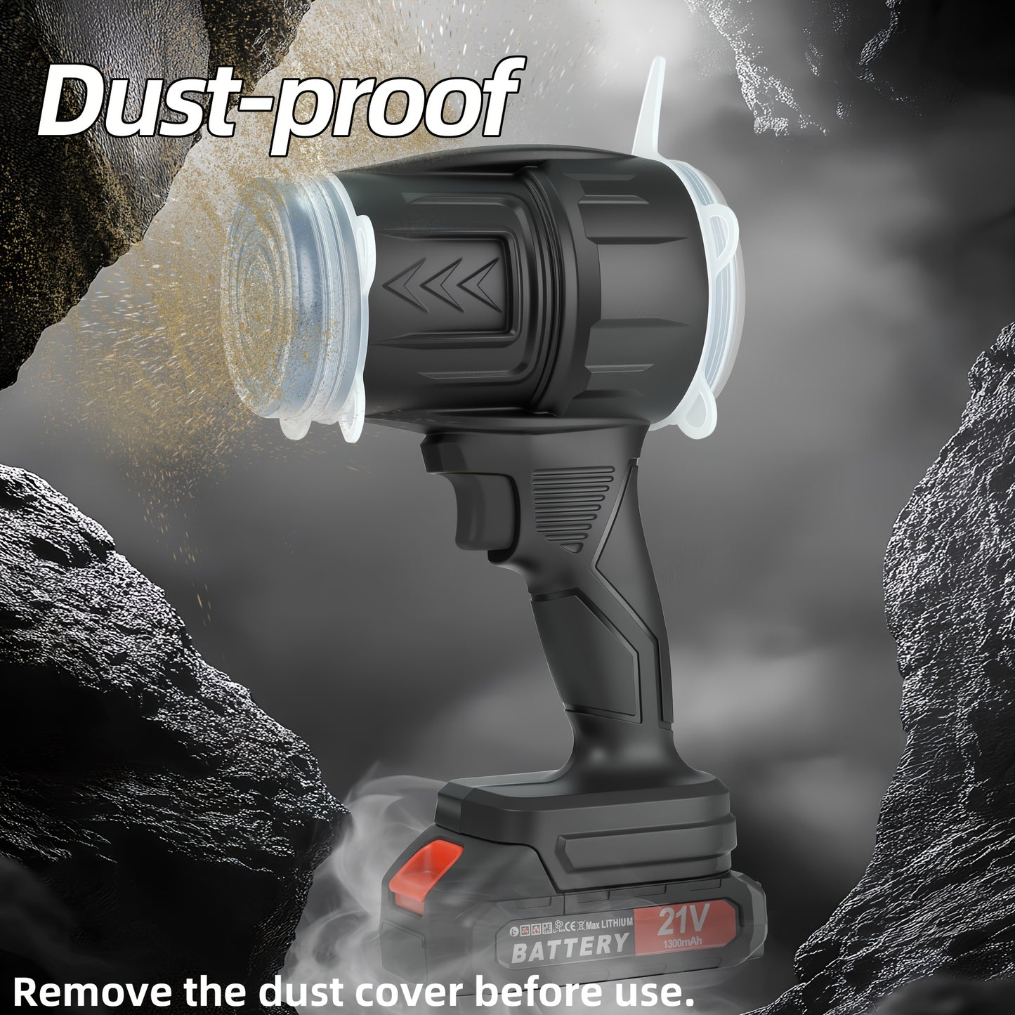 Turbo Jet Blower with 2 Batteries & Charger | Portable Car Dryer, Snow & Dust Removal, Lawn & Home Cleaning