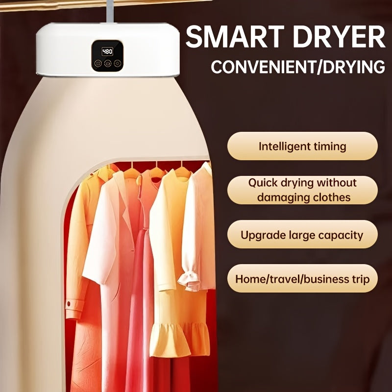 Foldable Portable Clothes Dryer | Fast 20-Min Drying, UV Sanitizing & Energy-Saving Mini Dryer for Apartments, Dorms, RVs & Travel