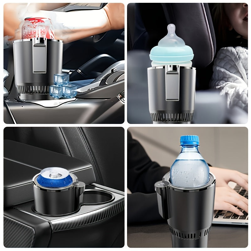 2-in-1 Car Cup Cooler & Warmer UAE | Fast Cooling -3°C & Heating 65°C | Portable 12V Mini Drink Holder for Coffee, Milk, Cola & Beer – Travel & Office Use KSA